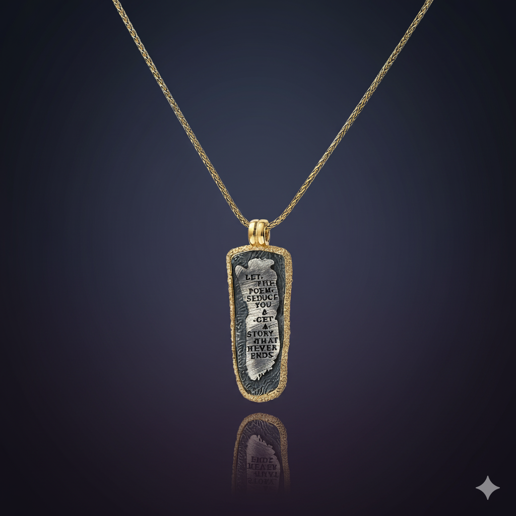 Endless Story Quote Necklace / Sonsuz Hikâye Yazılı Kolye