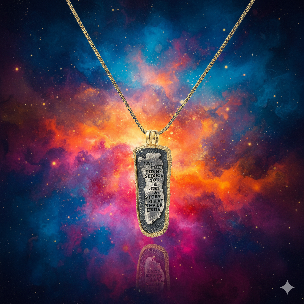 Endless Story Quote Necklace / Sonsuz Hikâye Yazılı Kolye